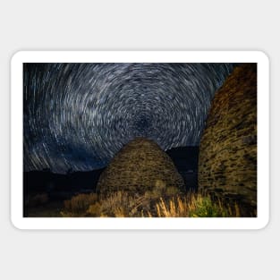 Charcoal Kiln Startrails Sticker